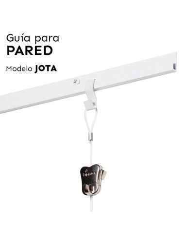 GUIA PARED MODELO "JOTA" | RIEL CLÁSICO PARA COLGAR CUADROS CON CABLES CON LAZO HASTA 25 KILOS