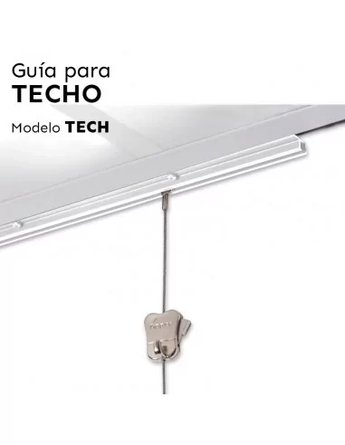 GUIA TECHO MODELO "TECH" | RIEL PARA COLGAR CUADROS CON CABLES HASTA 20 KILOS GUIA TECHO MODELO "TECH" | RIEL PARA COLGAR CUADROS CON CABLES HASTA 20 KILOS