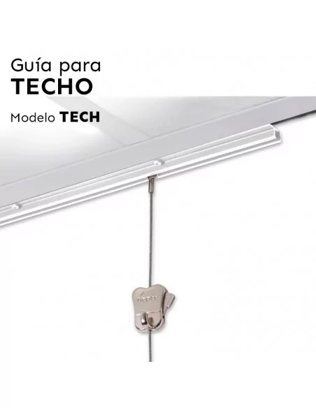 GUIA TECHO MODELO "TECH" | RIEL PARA COLGAR CUADROS CON CABLES HASTA 20 KILOS GUIA TECHO MODELO "TECH" | RIEL PARA COLGAR CUADROS CON CABLES HASTA 20 KILOS