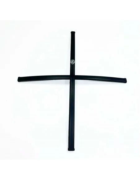 BASE CRUZ METALICA PARA BANDEROLA PUBLICITARIA | MODELO PERFIL 30 mm ROTOR 25 mm