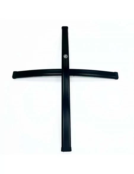 BASE CRUZ METALICA PARA BANDEROLA PUBLICITARIA | MODELO PERFIL 50 mm ROTOR 25 mm