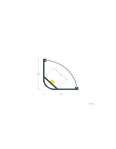 Faixa de perfil led ▼ Δ canto de instalação Δ Tapar circular traslucida 2
