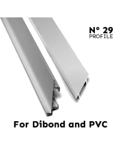 MOLDURA PERFIL 29 DE ALUMINIO PARA PANEL COMPOSITE Y PVC HASTA 5mm GROSOR