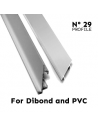 MOLDURA PERFIL 29 DE ALUMINIO PARA PANEL COMPOSITE Y PVC HASTA 5mm GROSOR