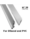 MOLDURA PERFIL 29 DE ALUMINIO PARA PANEL COMPOSITE Y PVC HASTA 5mm GROSOR