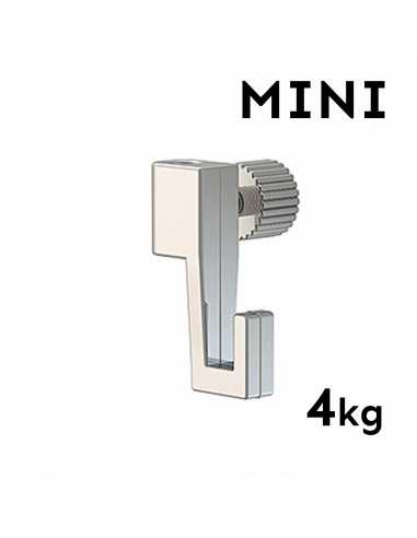 GANCHO COLGADOR PARA CUADROS HASTA 4 Kg | MINI | PARA CABLES DE NAILON