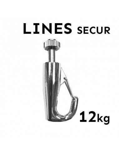 GANCHO ANTI CAIDA PARA COLGAR CUADROS HASTA 12Kg | LINES SECUR | PARA CABLES DE ACERO