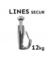 GANCHO ANTI CAIDA PARA COLGAR CUADROS HASTA 12Kg | LINES SECUR | PARA CABLES DE ACERO