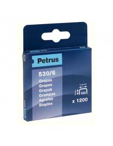 GRAPA METALICA PETRUS MODELO 530 6mm CAJA 1200 UNIDADES