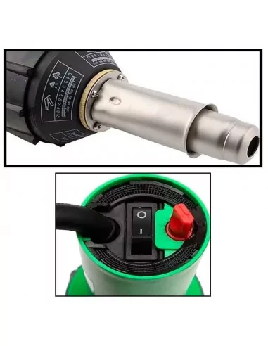 PISTOLA DE SOLDADURA DE PLASTICO Y LONA SOPLADOR DE AIRE CALIENTE 1600W CA DE 220V moldiber PISTOLA DE SOLDADURA DE PLASTICO Y LONA SOPLADOR DE AIRE CALIENTE 1600W CA DE 220V moldiber