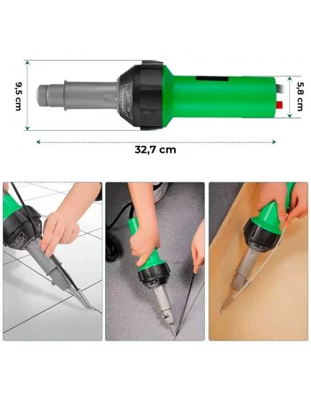 PISTOLA DE SOLDADURA DE PLASTICO Y LONA SOPLADOR DE AIRE CALIENTE 1600W CA DE 220V moldiber PISTOLA DE SOLDADURA DE PLASTICO Y LONA SOPLADOR DE AIRE CALIENTE 1600W CA DE 220V moldiber