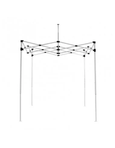 CARPA PLEGABLE DE ACERO 2 X 2 METROS CON TECHO NEGRO. MODELO VESTA