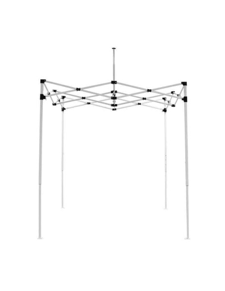 CARPA PLEGABLE DE ACERO 2 X 2 METROS CON TECHO NEGRO. MODELO VESTA