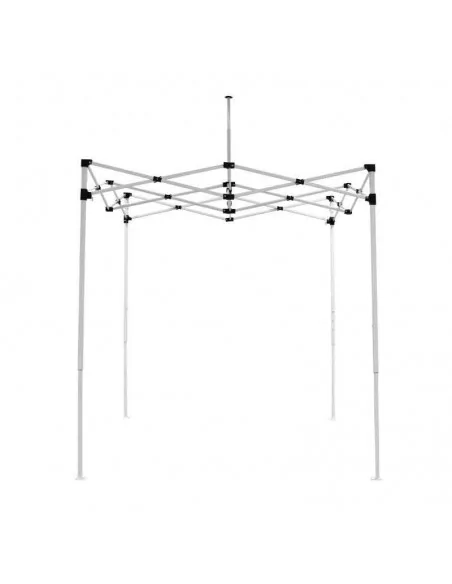 CARPA PLEGABLE DE ACERO 2 X 2 METROS CON TECHO NEGRO. MODELO VESTA