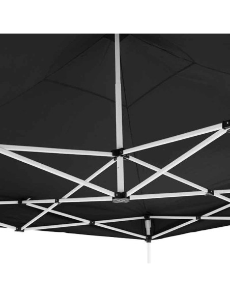 CARPA DE ACERO 2 X 2 METROS COM TECHO NEGRO. MODELO VESTA