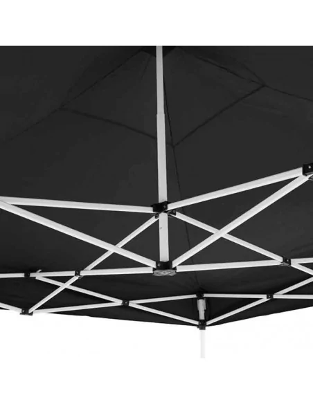 CARPA DE ACERO PORTATIL 2 X 2 METROS CON TECHO NEGRO. MODELO VESTA