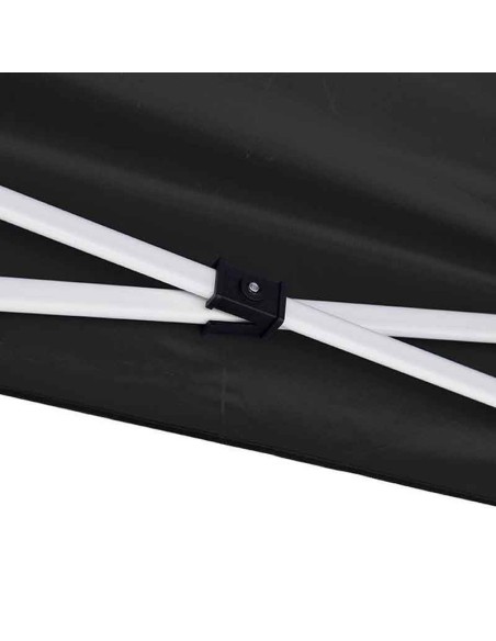 CARPA DE ACERO RESISTENTE 2 X 2 METROS CON TECHO NEGRO. MODELO VESTA