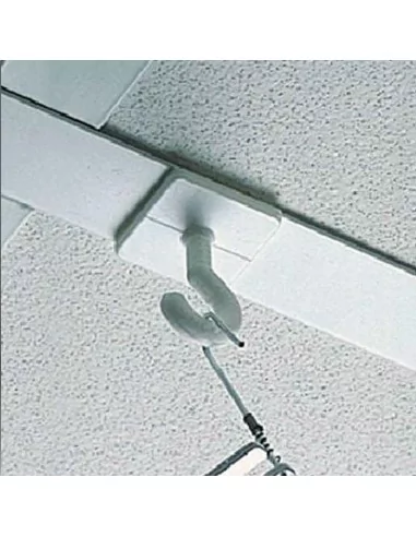 COLGADOR ADHESIVO BLANCO PARA TECHO CON GANCHO ABIERTO DE PLASTICO COLGADOR ADHESIVO BLANCO PARA TECHO CON GANCHO ABIERTO DE PLASTICO