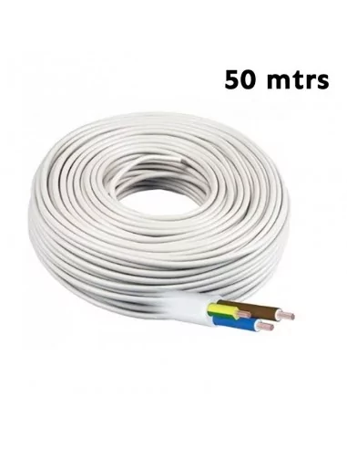 Cabo elétrico flexível branco 3G1,5 mm – Mangueira H05VV-F 500V cobre