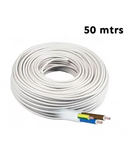 Cabo elétrico flexível branco 3G1,5 mm – Mangueira H05VV-F 500V cobre