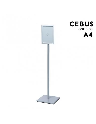 Porte-affiche sur pied A4 – Modèle CEBUS base carrée Porte-affiche sur pied A4 – Modèle CEBUS base carrée