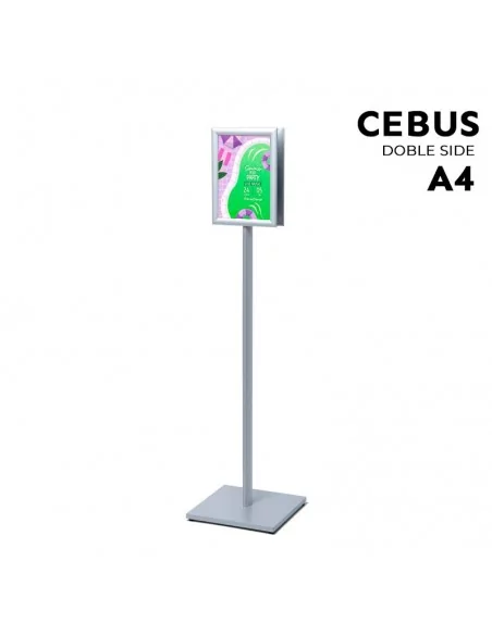 Porte-affiche double face sur pied A4 – Modèle CEBUS base carrée Porte-affiche double face sur pied A4 – Modèle CEBUS base carrée