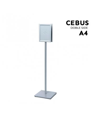 Porte-affiche double face sur pied A4 – Modèle CEBUS base carrée Porte-affiche double face sur pied A4 – Modèle CEBUS base carrée