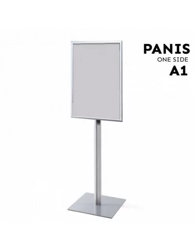 EXPOSITOR UNA CARA INFORMATIVO CON PIE PARA CARTELES DIN A1 BASE CUADRADA moldiber