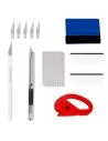 KIT HERRAMIENTAS PARA CORTE Y APLICACION DE VINILO ADHESIVO 6 HERRAMIENTAS