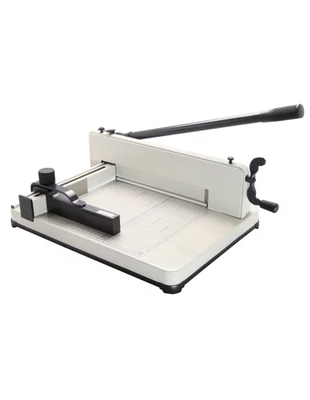GUILLOTINA KF16916 | LARGO DEL CORTE 330 MM | CAPACIDAD CORTE 400 HOJAS. GUILLOTINA KF16916 | LARGO DEL CORTE 330 MM | CAPACIDAD CORTE 400 HOJAS.