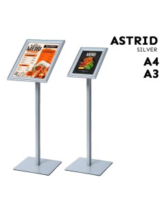 Support de menu incliné - Couleur d'argent de A4 et A3