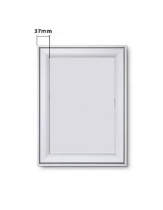 PORTA MENU INCLINADO COLOR PLATA | A4 Y A3 |MARCO 37 mm moldiber 2