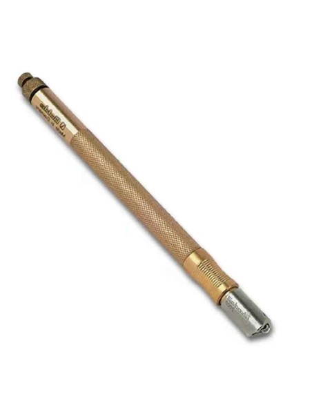 COUPE-VERRE LUBRIFIÉ Silberschnitt® 2000, MANCHE EN LAITON POUR COUPER LE VERRE JUSQU'À 19 mm
