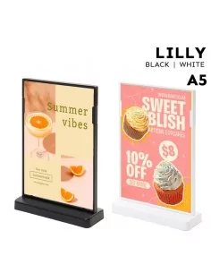 PORTA MENÚ SOBRE MESA A5 PLASTICO moldiber