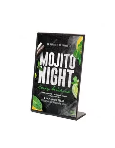 PORTA MENÚ L SOBRE MESA A5 PLASTICO moldiber 2