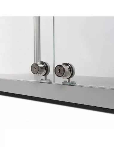 VITRINA EXPOSITOR CRISTAL DOBLE PUERTA | 80 x 40 x 200 cm moldiber
