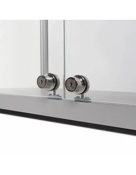 VITRINA EXPOSITOR CRISTAL DOBLE PUERTA | 80 x 40 x 200 cm moldiber