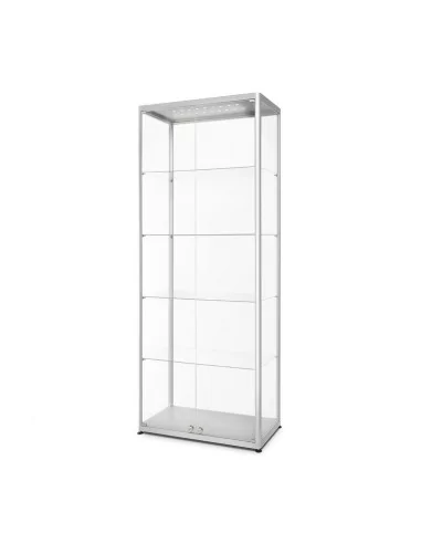 VITRINA EXPOSITOR DE CRISTAL DOBLE PUERTAIN LUZ | 80 x 40 x 200 molde de cm VITRINA EXPOSITOR DE CRISTAL DOBLE PUERTAIN LUZ | 80 x 40 x 200 molde de cm