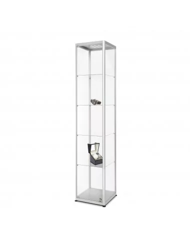 CRISTAL DE EXPOSITOR VITRINA COM LUD | 40 x 40 x 200 molde de cm