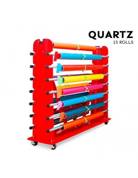 Porta rollos Quartz para almacenar y transportar bobinas de vinilo y lona Porta rollos Quartz para almacenar y transportar bobinas de vinilo y lona