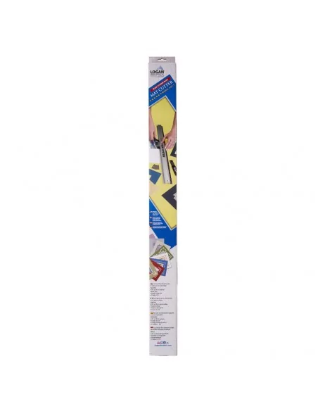 Cutter biseauté et règle 61 cm pour couper passe-partout - LOGAN 424 système équipe