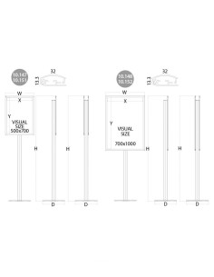 Cadre avec pied et base ronde pour affiches grand format 2