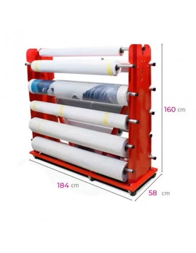 PORTA BOBINAS PARA ALMACENAR BOBINAS DE VINILO Y LONA GRAN DIAMETRO | MODELO QUARTZ MAXI