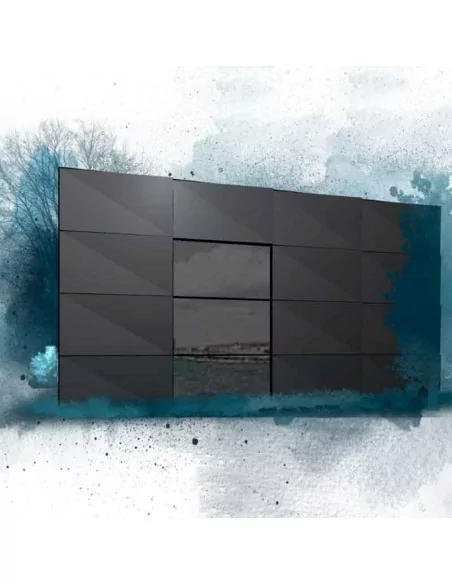 PANEL COMPOSITE NEGRO BRILLO PLATA METAL PANEL COMPOSITE NEGRO BRILLO PLATA METAL