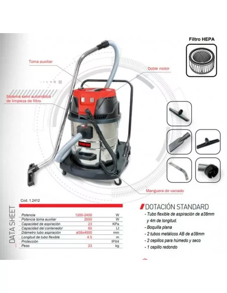 STAYER BVAC2400 - 2400 W - 60 LITROS STAYER BVAC2400 - 2400 W - 60 LITROS