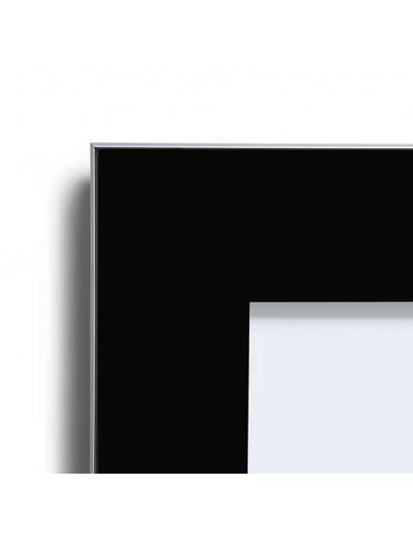 cadre led pour affiche usage extérieur vitrine finition argent et noir