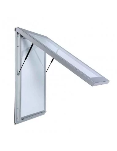 cadre led pour affiche usage extérieur vitrine finition argent et noir