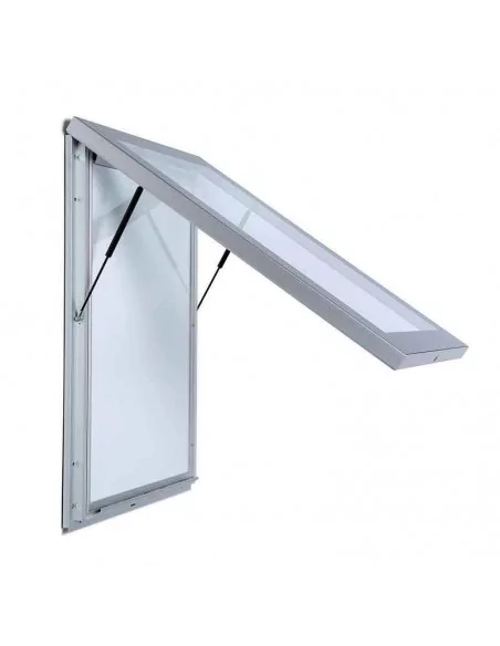 cadre led pour affiche usage extérieur vitrine finition argent et noir