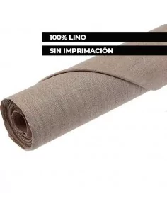 Lienzo de lino sin imprimación 400 g en rollo 210 cm y 10 metros