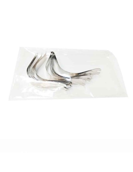 Flejes de sujeción para cuadros de aluminio. Bolsa 10 unidades